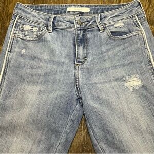 Hidden Jeans Light Wash Distressed Denim
